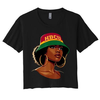 Beautiful Black Educated Hbcu Women's Crop Top Tee