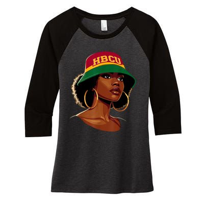 Beautiful Black Educated Hbcu Women's Tri-Blend 3/4-Sleeve Raglan Shirt