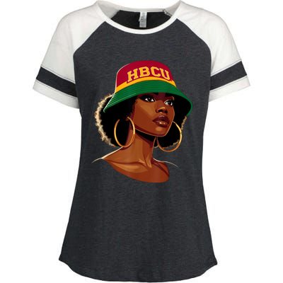 Beautiful Black Educated Hbcu Enza Ladies Jersey Colorblock Tee