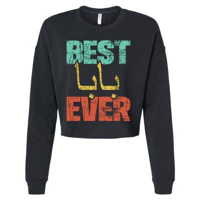 Best Baba Ever Fathers Day Grandfather Grandpa Grandparent Cropped Pullover Crew