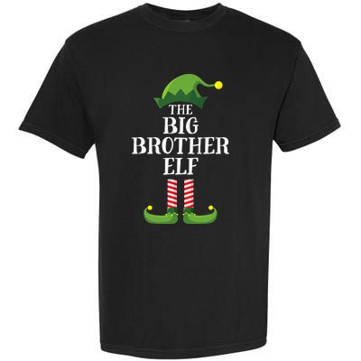 Big Brother Elf Matching Family Group Christmas Party Pyjamas Garment-Dyed Heavyweight T-Shirt