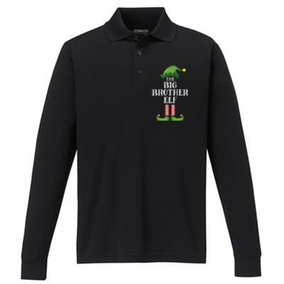 Big Brother Elf Matching Family Group Christmas Party Pyjamas Performance Long Sleeve Polo