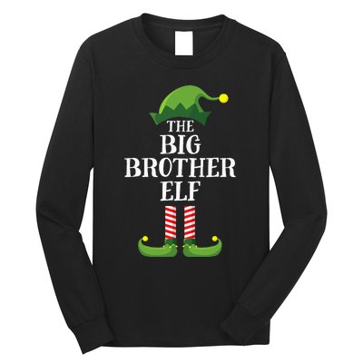 Big Brother Elf Matching Family Group Christmas Party Pyjamas Long Sleeve Shirt