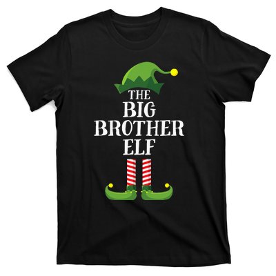 Big Brother Elf Matching Family Group Christmas Party Pyjamas T-Shirt