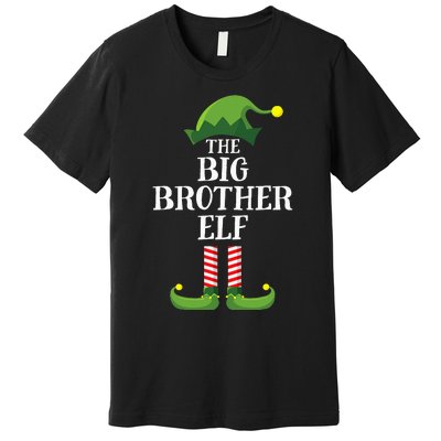 Big Brother Elf Matching Family Group Christmas Party Pyjamas Premium T-Shirt