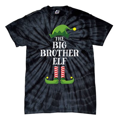 Big Brother Elf Matching Family Group Christmas Party Pyjamas Tie-Dye T-Shirt