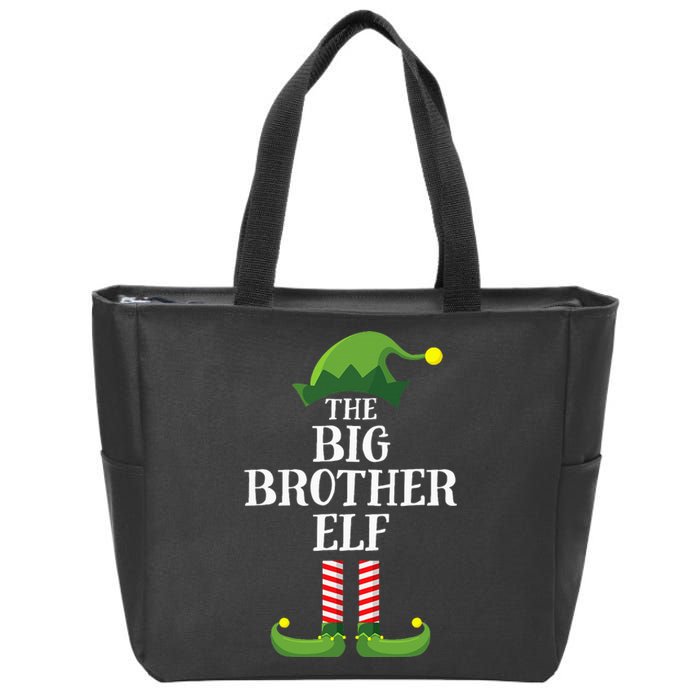 Big Brother Elf Matching Family Group Christmas Party Pyjamas Zip Tote Bag