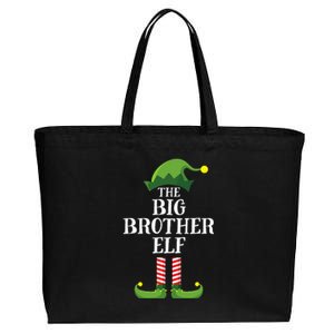 Big Brother Elf Matching Family Group Christmas Party Pyjamas Cotton Canvas Jumbo Tote