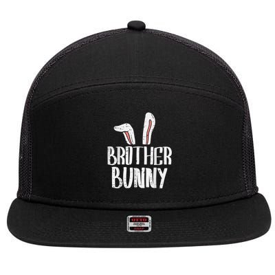 Brother Bunny Ears Cute Easter Family Matching Big Brother 7 Panel Mesh Trucker Snapback Hat