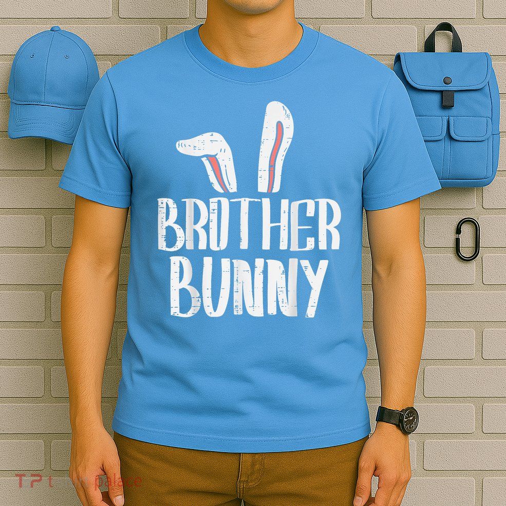 Brother Bunny Ears Cute Easter Family Matching Big Brother T-Shirt