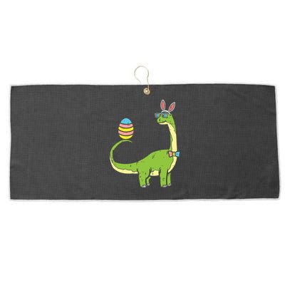 Brontosaurus Bunny Ears Egg Easter Day Dinosaur Dino Large Microfiber Waffle Golf Towel