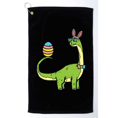 Brontosaurus Bunny Ears Egg Easter Day Dinosaur Dino Platinum Collection Golf Towel