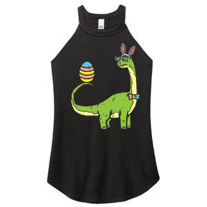 Brontosaurus Bunny Ears Egg Easter Day Dinosaur Dino Women’s Perfect Tri Rocker Tank