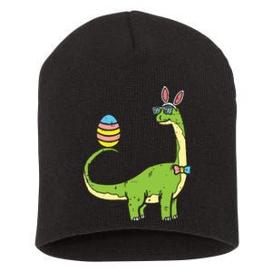 Brontosaurus Bunny Ears Egg Easter Day Dinosaur Dino Short Acrylic Beanie