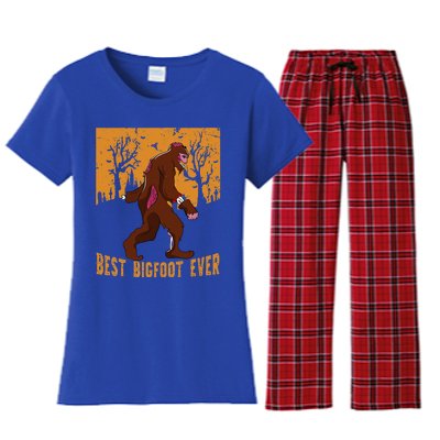 Best Bigfoot Ever Best Halloween Bigfoot Costume Gift Women's Flannel Pajama Set