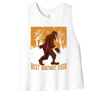 Best Bigfoot Ever Best Halloween Bigfoot Costume Gift Women's Racerback Cropped Tank