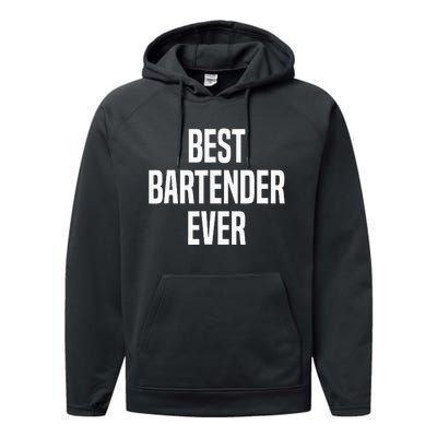 Best Bartender Ever Performance Fleece Hoodie