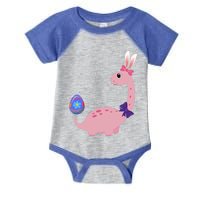 Brontosaurus Bunny Ears Egg Easter Day Dinosaur Dino Funny Gift Infant Baby Jersey Bodysuit