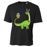 Brontosaurus Bunny Ears Egg Easter Day Dinosaur Cooling Performance Crew T-Shirt