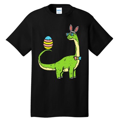 Brontosaurus Bunny Ears Egg Easter Day Dinosaur Tall T-Shirt