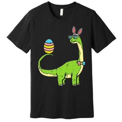 Brontosaurus Bunny Ears Egg Easter Day Dinosaur Premium T-Shirt