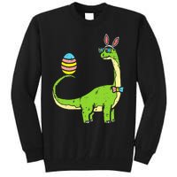 Brontosaurus Bunny Ears Egg Easter Day Dinosaur Tall Sweatshirt