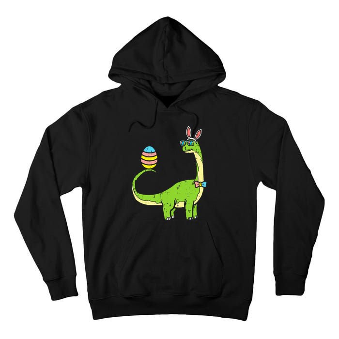 Brontosaurus Bunny Ears Egg Easter Day Dinosaur Tall Hoodie