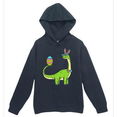 Brontosaurus Bunny Ears Egg Easter Day Dinosaur Urban Pullover Hoodie