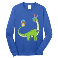 Brontosaurus Bunny Ears Egg Easter Day Dinosaur Dino Gift Long Sleeve Shirt