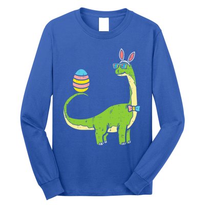 Brontosaurus Bunny Ears Egg Easter Day Dinosaur Dino Gift Long Sleeve Shirt