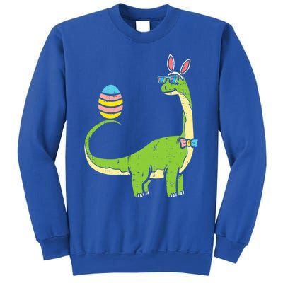 Brontosaurus Bunny Ears Egg Easter Day Dinosaur Dino Gift Sweatshirt