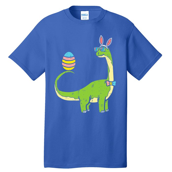 Brontosaurus Bunny Ears Egg Easter Day Dinosaur Dino Gift Tall T-Shirt