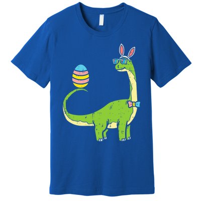 Brontosaurus Bunny Ears Egg Easter Day Dinosaur Dino Gift Premium T-Shirt