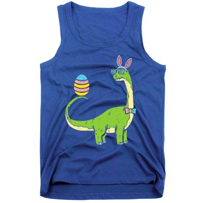 Brontosaurus Bunny Ears Egg Easter Day Dinosaur Dino Gift Tank Top