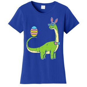 Brontosaurus Bunny Ears Egg Easter Day Dinosaur Dino Gift Women's T-Shirt