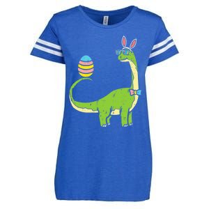 Brontosaurus Bunny Ears Egg Easter Day Dinosaur Dino Gift Enza Ladies Jersey Football T-Shirt