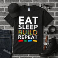 Building Blocks Eat Sleep Build Repeat Tall T-Shirt