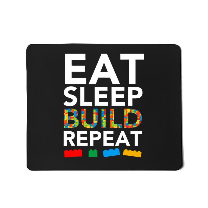 Building Blocks Eat Sleep Build Repeat Mousepad