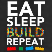 Building Blocks Eat Sleep Build Repeat Trucker Hat