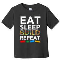 Building Blocks Eat Sleep Build Repeat Toddler T-Shirt