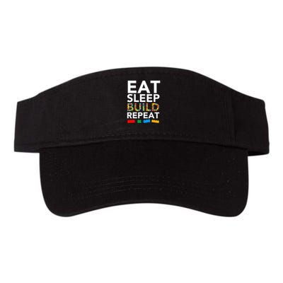 Building Blocks Eat Sleep Build Repeat Valucap Bio-Washed Visor