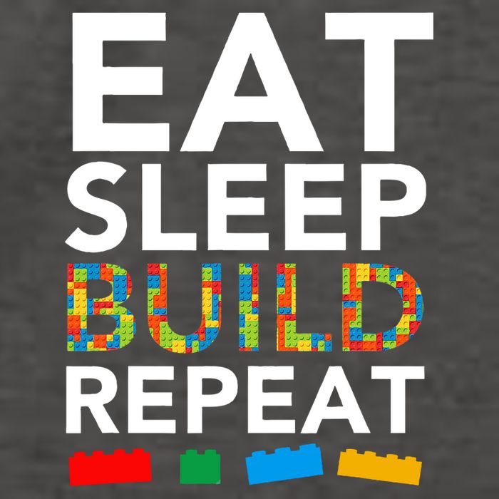 Building Blocks Eat Sleep Build Repeat Vector Backpack