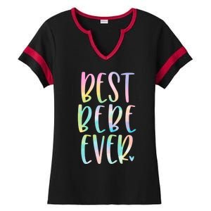 Best Bebe Ever Funny Gift Mother's Day Tie Dye Gift Ladies Halftime Notch Neck Tee