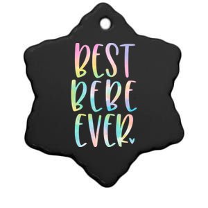 Best Bebe Ever Funny Gift Mother's Day Tie Dye Gift Ceramic Star Ornament