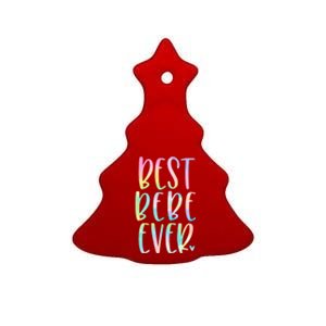 Best Bebe Ever Funny Gift Mother's Day Tie Dye Gift Ceramic Tree Ornament