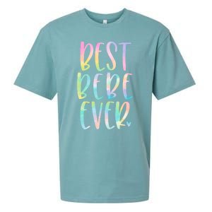 Best Bebe Ever Funny Gift Mother's Day Tie Dye Gift Sueded Cloud Jersey T-Shirt