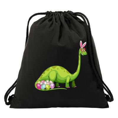 Brontosaurus Bunny Ears Egg Easter Day Dinosaur Dino Gift Drawstring Bag