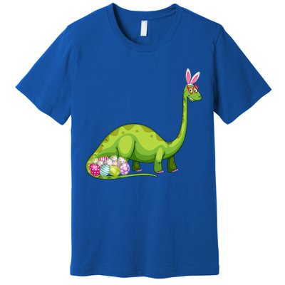 Brontosaurus Bunny Ears Egg Easter Day Dinosaur Dino Gift Premium T-Shirt