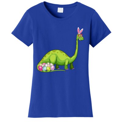 Brontosaurus Bunny Ears Egg Easter Day Dinosaur Dino Gift Women's T-Shirt