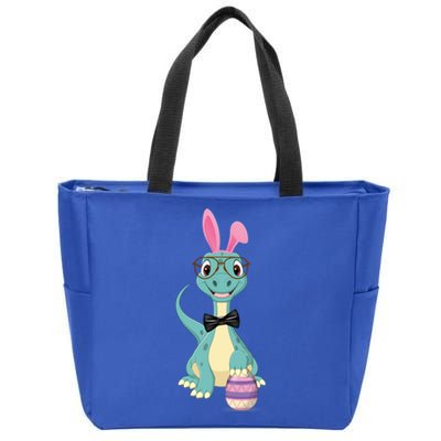 Brontosaurus Bunny Easter Day Ears Egg Dinosaur Dino Meaningful Gift Zip Tote Bag